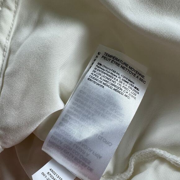 WHBM Sleeveless Blouse Lace Shell Embroidered Ecru Size 14 NEW - Picture 11 of 14